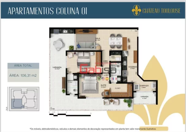 Imagem Apartamento com 2 dormitórios à venda, 108 m² por R$ 530.000,00 - Braga - Cabo Frio/RJ
