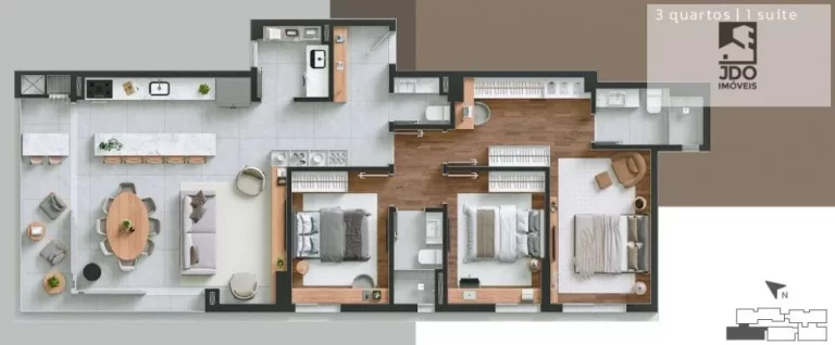 Imagem Apartamento a Venda no bairro Portão - Curitiba, PR