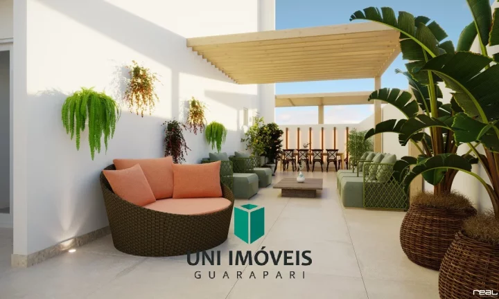 Imagem Apartamento à venda com área de lazer completa em Guarapari ? 2 quartos com área externa e 2 vagas!