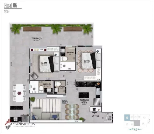 Imagem Cobertura com 3 dormitórios à venda, 194 m² por R$ 1.497.000 - Vila Caiçara - Praia Grande/SP