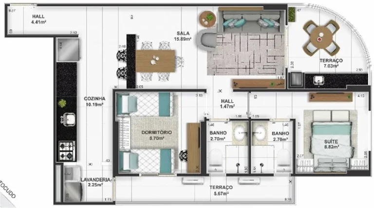 Imagem APARTAMENTO COM 79 m² - TUPI - PRAIA GRANDE SP
