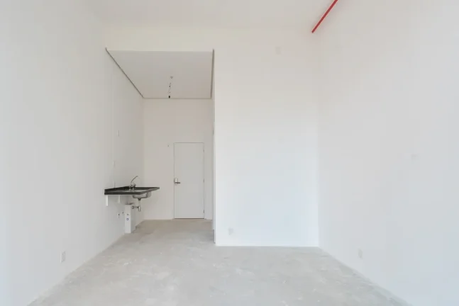 Imagem Studio 27M², 1Q, 1 Banheiro, Academia, Churrasqueira, Piscina, Salão de Festas e Jogos, Deck Molhado, Brinquedoteca, Bicicletário, Bar, Portaria 24h.