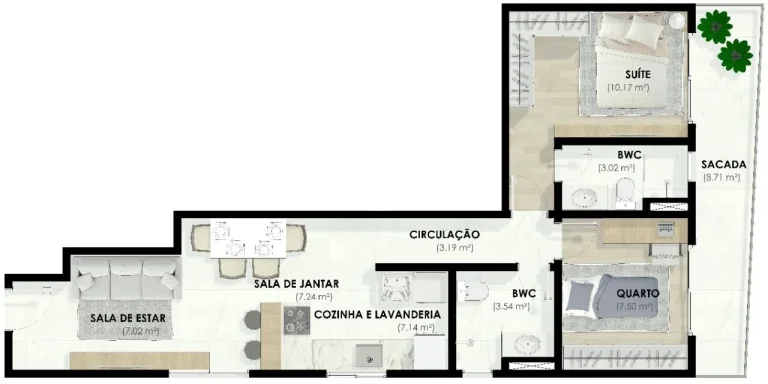 Imagem Apartamento em Bacacheri, Curitiba/PR