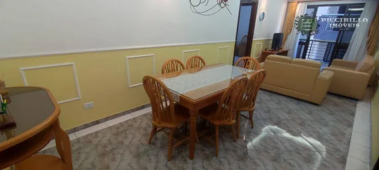Imagem Apartamento com 2 dormitórios para alugar, 86 m² por R$ 4.000,02/mês - Vila Guilhermina - Praia Grande/SP