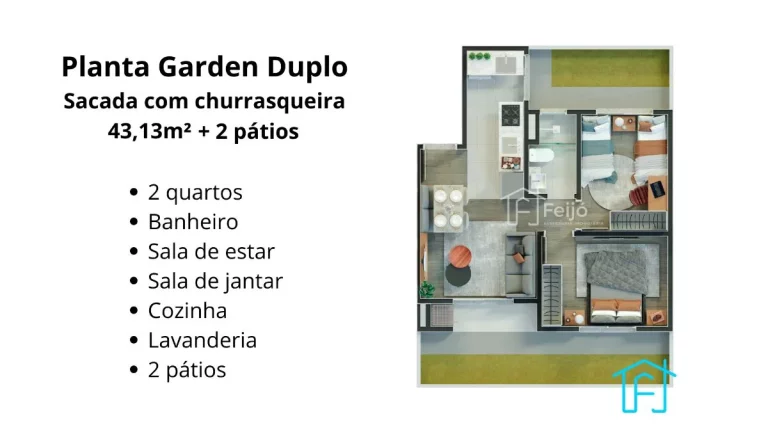 Imagem Apartamentos 2 dorm. no Bairro Ponta Grossa / Chapéu do Sol