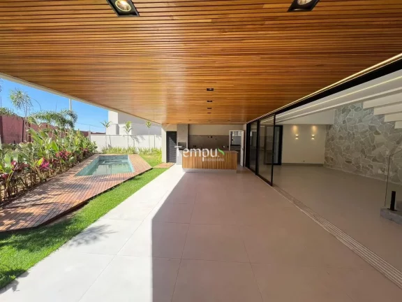 Imagem Jardins Bolonha - Sobrado à venda no Jardins Bolonha - Senador Canedo/GO, com 314m², possui 4 suítes, piscina aquecida, churrasqueira