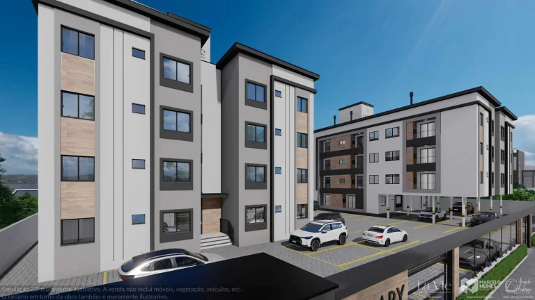 Imagem Apartamento com 2 dormitórios à venda, 46.1 m² por - R$ 303.000,00 - Areias - Tijucas/SC