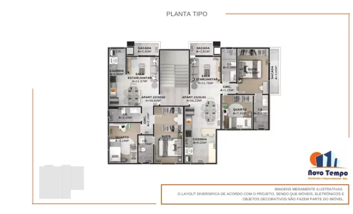 Imagem Apartamento para Venda em São José dos Pinhais, Afonso Pena, 2 dormitórios, 1 suíte, 2 banheiros, 1 vaga