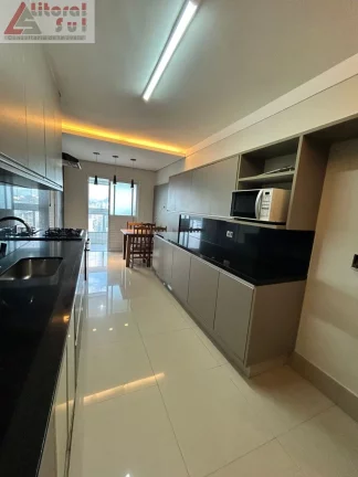 Imagem Venda de Espetacular Apartamento de Luxo com 4 Quartos na Aviação, Praia Grande-SP: 4 Suítes, 2 Salas, 4 Vagas, 194m².