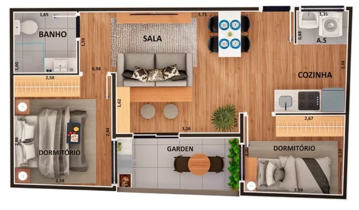 Imagem Apartamento à venda em São Paulo-SP, Vila Nhocune: 2 quartos, 1 banheiro, 40,00 m² - Condomínio Domo Rubi - Minha Casa Minha Vida.