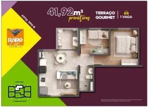 Imagem Apartamento a venda, Osasco/Centro. 42m2 2 quartos 1 vaga de garagem