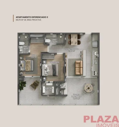 Imagem Apartamento de 1 dormitorio em Camboriú