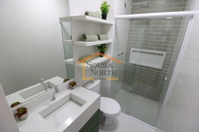 Imagem Apartamento de 46m², 2 dormitórios, sendo 1 suíte, com sistema de ar condicionado central. Imóve...