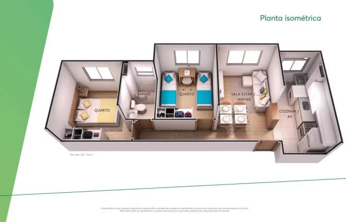 Imagem Apartamento com 2 Quartos no Casoni Condominio Club - Uberaba - R$360 mil