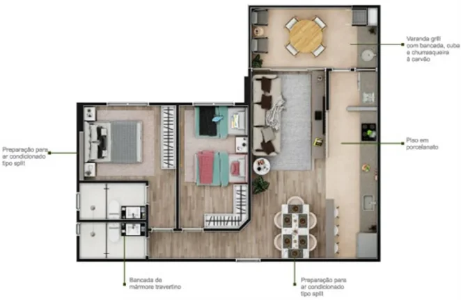 Imagem APARTAMENTO COM 69.07 m² - FORTE - PRAIA GRANDE SP