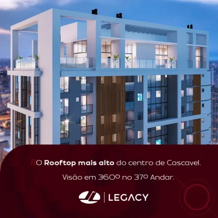 Imagem Apartamento à venda no Centro de Cascavel-PR: 2 quartos, 3 banheiros, 1 vaga de garagem e 153m² de área.