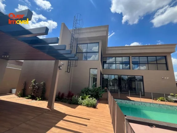 Imagem Casa de alto padrão em condomínio à venda em Jardinópolis-SP: 6 quartos, 4 suítes, 8 banheiros, 6 vagas, 842 m².