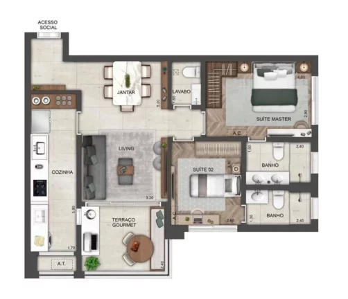 Imagem APARTAMENTO RESIDENCIAL em São Paulo - SP, Brooklin Paulista