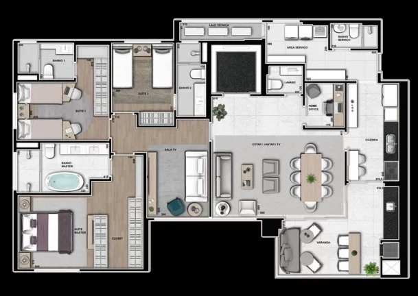 Imagem Apartamento para Venda em Maringá, Zona 01, 3 dormitórios, 2 suítes, 4 banheiros, 2 vagas