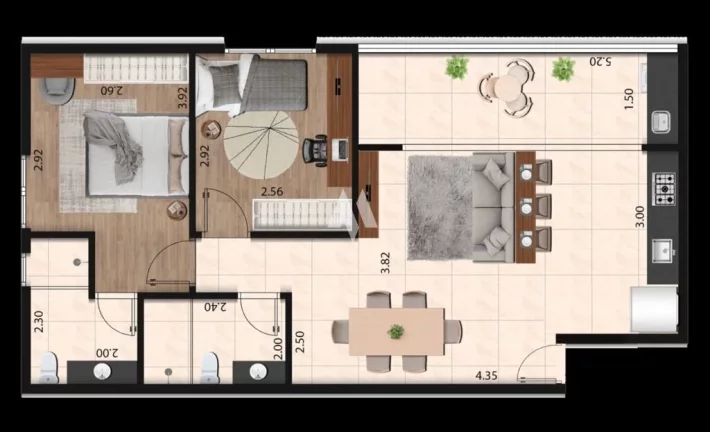 Imagem Obras aceleradas - Apartamento de 2 dormitórios sendo 1 suíte em Santos