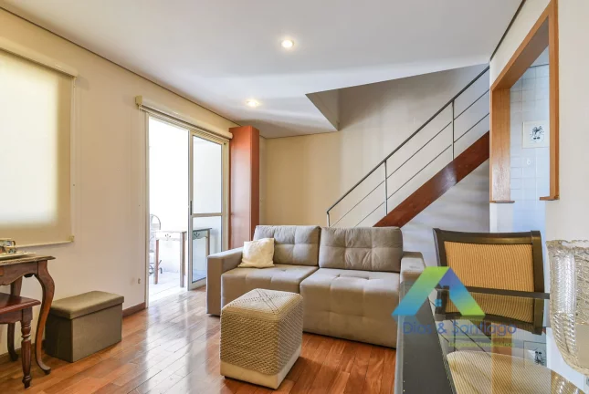 Imagem Lindo apartamento de alto padrão com 66m² em localização privilegiada na área nobre de Moema com 2 vagas de garagem.
