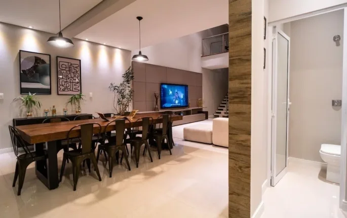 Imagem Casa em Condomínio de Luxo em Itapeva, Votorantim-SP: 3 Quartos, 3 Suítes, 4 Vagas de Garagem, 280m² de Área!