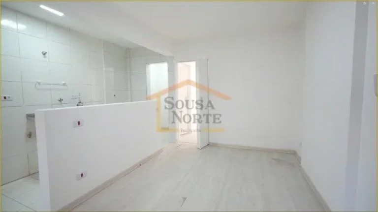 Imagem Apartamento amplo, 44,70m², com 1 dormitório, 1 banheiro, sala, cozinha americana e área de servi...