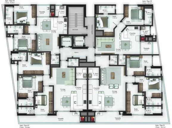 Imagem Gigante de Nazaré - Apartamento à venda no bairro Perequê - Porto Belo/SC