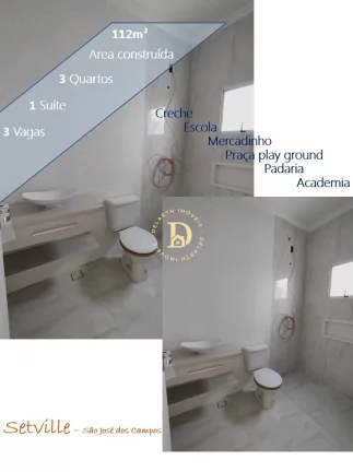 Imagem Casa - SetVille Altos de São José - SJCampos - 3 Dormitórios (1 Suíte)