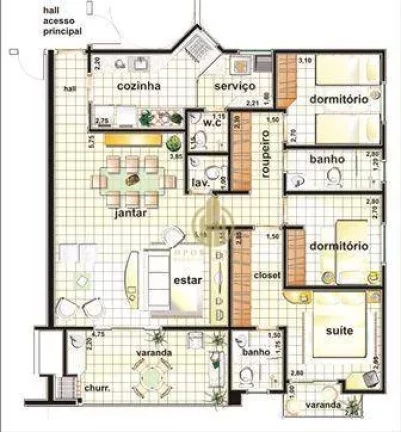 Imagem Apartamento com 3 dormitórios à venda, 107 m² por R$ 489.000,00 - Jardim Paulista - Ribeirão Preto/SP