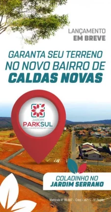 Imagem Lotes Parcelados em Caldas Novas Jardim Park Sul