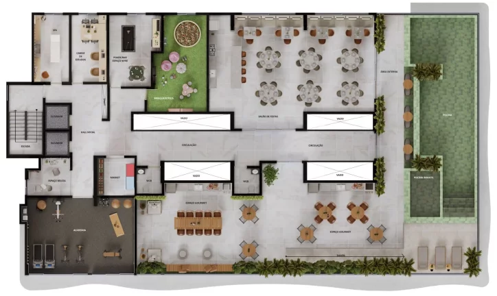 Imagem Apartamento com varanda / sacada nas proximidades de padarias, supermercados e restaurantes no Bairro de Intermares -FL0398