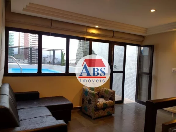 Imagem Cobertura com piscina e churrasqueira Praia Boqueirão em Santos