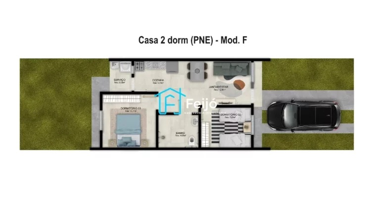 Imagem Casas novas 2 dormitórios com pátio em Alvorada
