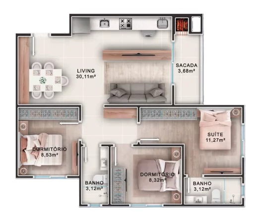 Imagem Otelo Residence - Fase 1 - Apartamento à venda no bairro Municípios - Balneário Camboriú/SC