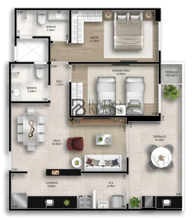 Imagem Lançamento em Praia Grande: Apartamento de 2 Dormitórios com 21 Itens de Lazer!
