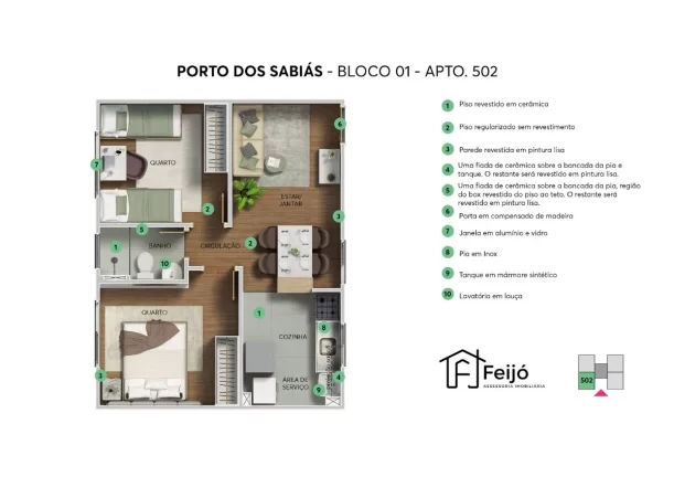 Imagem Apartamentos 2 dormitórios na Restinga - Empreendimento Porto dos Sabiás
