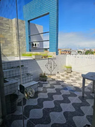 Imagem Cobertura linear com piscina privativa e vista para o mar a 110m da praia do Bessa -CO0181