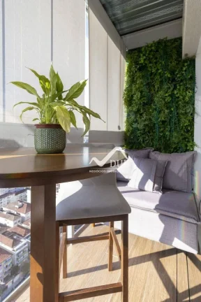 Imagem VISTA MAR, PORTEIRA FECHADA, ANDAR ALTO,Apartamento com 1 dormitório à venda, 74 m² por R$ 910.000 - Embaré - Santos/SP