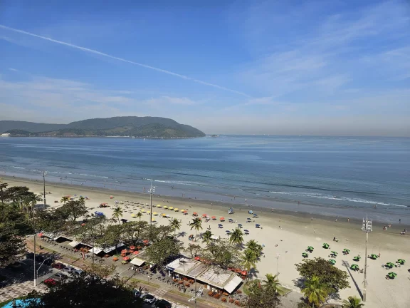 Imagem Apartamento vista mar 130 m² 1 vaga escriturada à venda no Embaré - Santos/SP