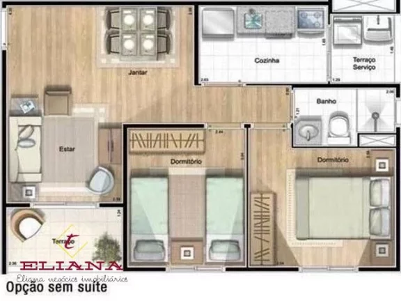 Imagem Apartamento com 2 quartos, 52m², à venda em São Paulo, Parque Maria Domitila