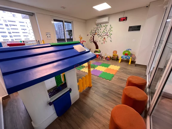 Imagem Apartamento Studio com 1 Vaga Demarcada + Depósito em Prédio com Lazer Completo no Bairro do Campo Grande em Santos por R$ 690 mil