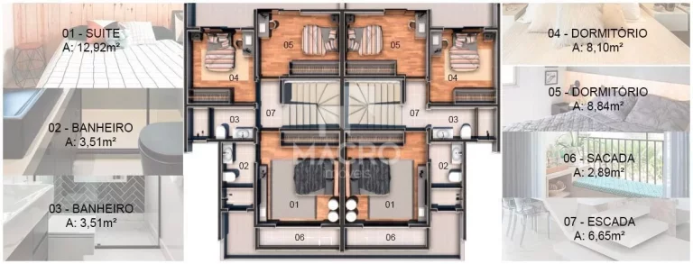 Imagem Geminado alto padrão | Três Rios do Sul | 3 quartos (1 suíte) | 148m²