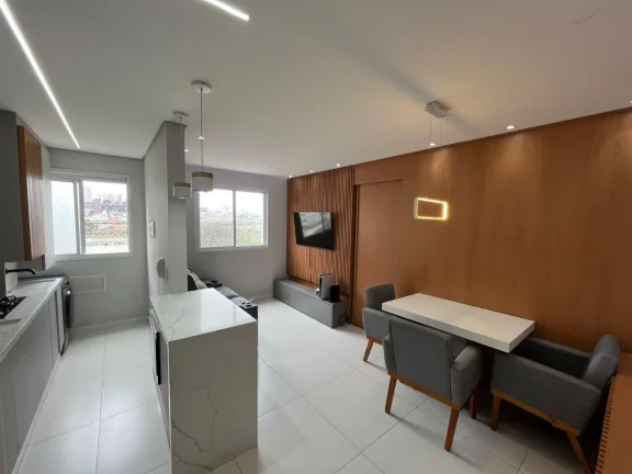 Imagem Apartamento todo mobiliado com 42 m², oferece conforto com seus 2 dormitórios, sala, cozinha e ban...