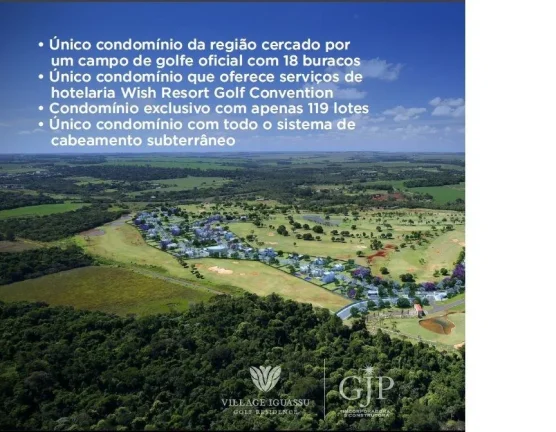 Imagem TERRENO À VENDA NO CONDOMÍNIO VILLAGE IGUASSU GOLF RESIDENCE.