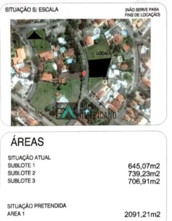Imagem Terreno próximo a Juca Peçanha, bairro de alto padrão Vila santista Atibaia 2091m² ou 3 lotes separados 700m²