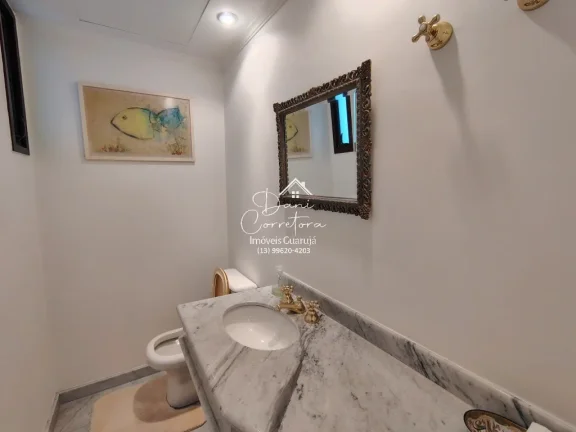 Imagem Apartamento de luxo à venda em Guarujá-SP, no bairro Pitangueiras com lazer: 3 quartos, 3 suítes, 2 salas, 5 banheiros, 2 vagas de garagem, 190m².