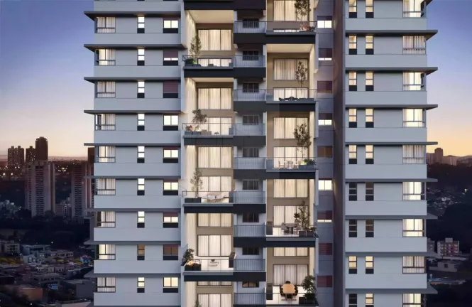 Imagem Hype-Apartamento de luxo à venda em Ribeirão Preto, Jardim Botânico, com 3 quartos, 156m2, sala com pé direito duplo, andar alto frente.