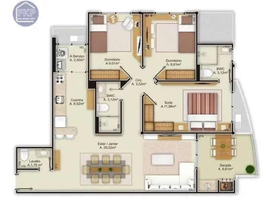 Imagem Apartamento 3 dormitórios!