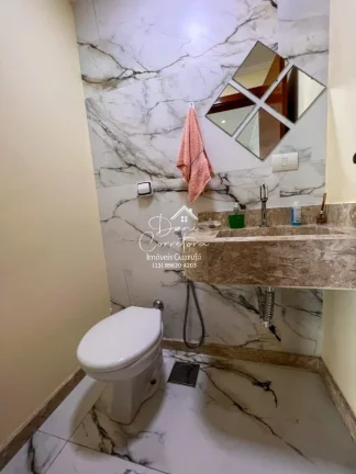 Imagem Apartamento com vista para o Tombo e vista para Astúrias com 3 suítes e 2 vagas no Tombo, Guarujá-SP: 214m² de puro requinte!